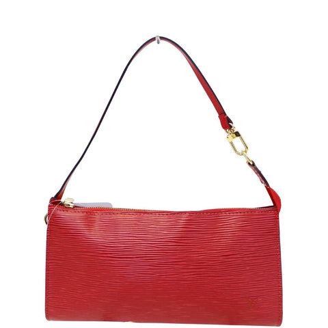LOUIS VUITTON Epi Leather Red Pochette Accessoires Pouch