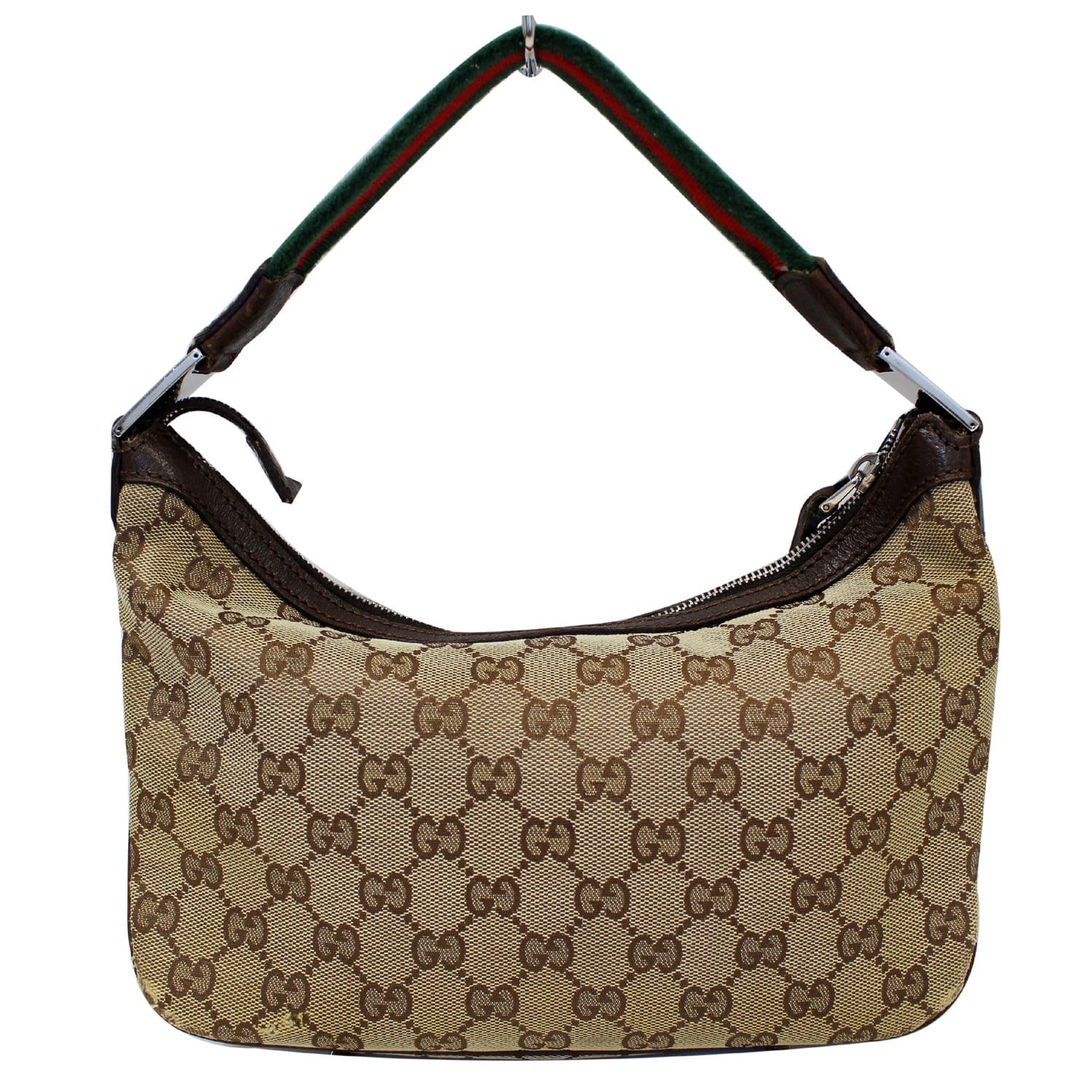Gucci Vintage Hobo Handbag Canvas Logo 100% authentic Made in Italy