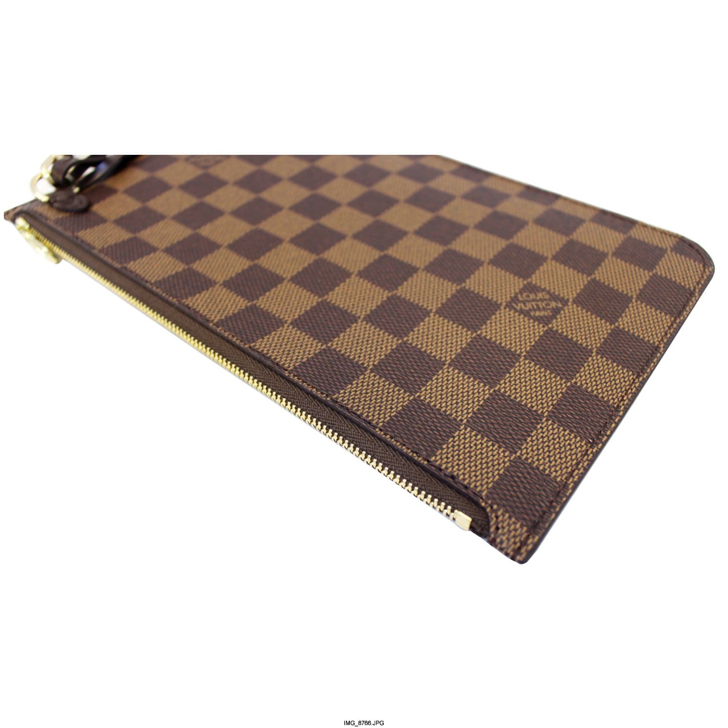 Louis Vuitton Damier Ebene Neverfull Pochette Clutch Pouch 2014 For Sale at  1stDibs  louis vuitton neverfull with pouch, lv inspired wristlet, louis vuitton  clutch purse