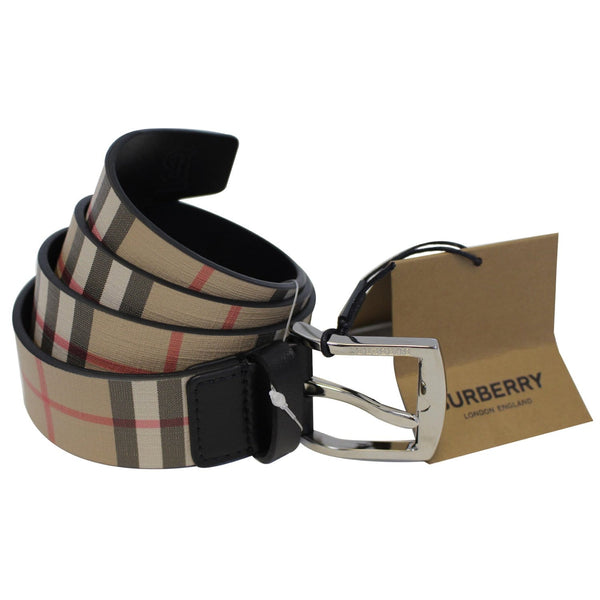 Burberry Check Belt | Burberry Canvas Beige Belt - Belt with Card