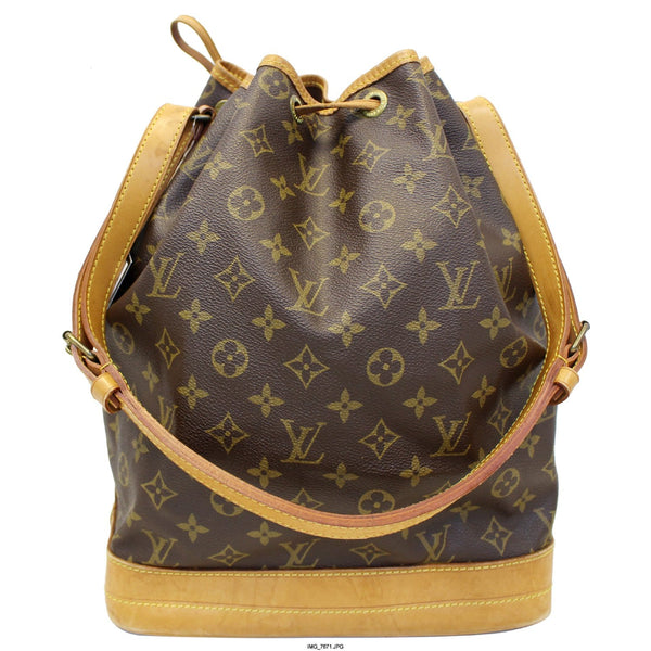 LOUIS VUITTON Large Noe Monogram Canvas Shoulder Bag Brown-US