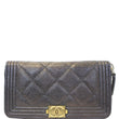 Chanel Boy Caviar leather wallet | front view