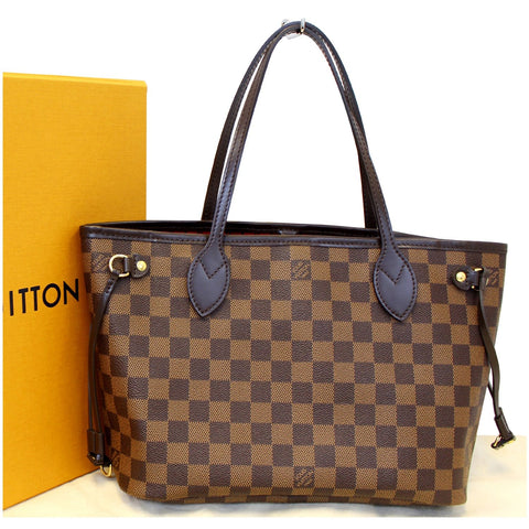 LOUIS VUITTON Neverfull PM Damier Ebene Tote Shoulder Bag