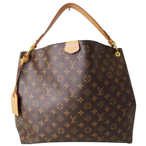 LOUIS VUITTON Graceful MM Monogram Canvas Shoulder Bag Brown