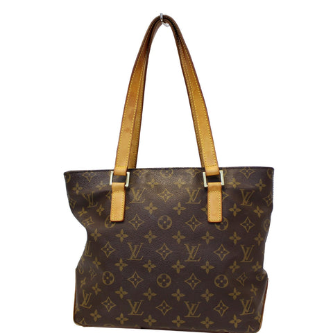 LOUIS VUITTON Cabas Piano Monogram Canvas Shoulder Bag Brown