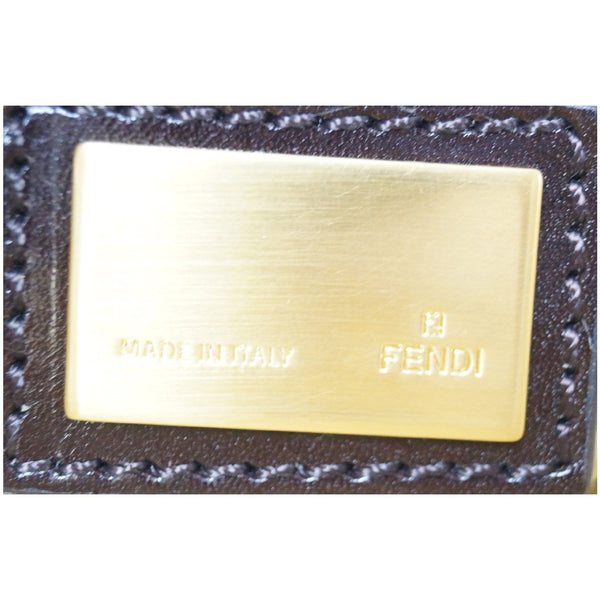 Fendi Peekaboo Striped Eel Skin Leather Bag - fendi logo