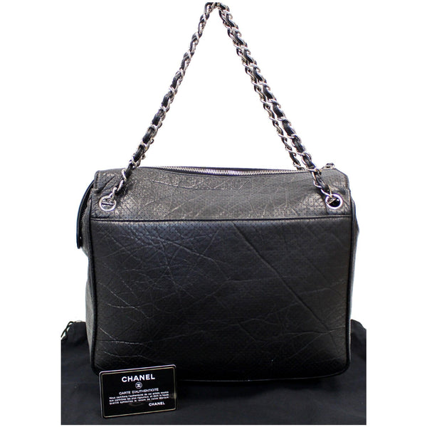 Chanel Calfskin Perforated 50's Bowler Bag - black skin