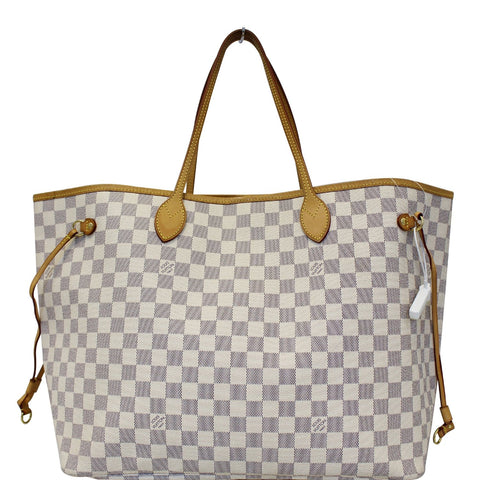 LOUIS VUITTON Neverfull GM Damier Azur Tote Shoulder Bag