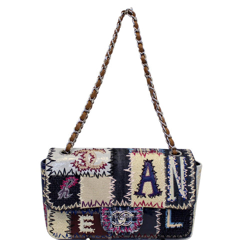 CHANEL Sac Rabat Patchwork Limited Edition Shoulder Bag Multicolor
