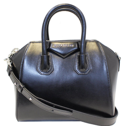 GIVENCHY Antigona Small Calfskin Leather Shoulder Bag Black