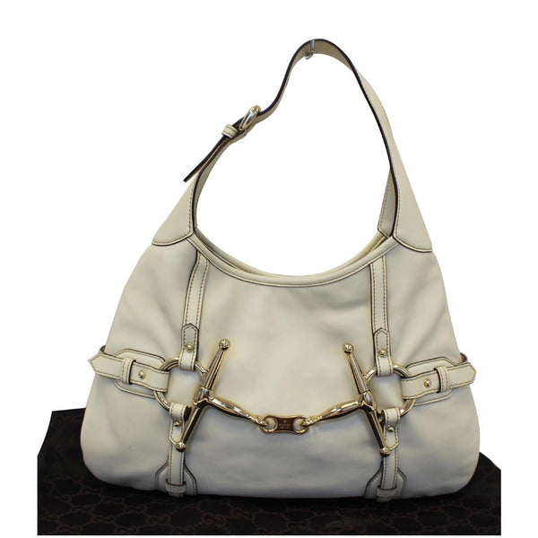 Gucci 85th Anniversary Horsebit Leather Hobo Bag White - online