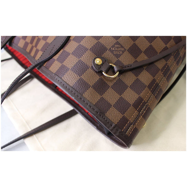 Louis Vuitton Neverfull MM Damier Ebene Tote Bag side view
