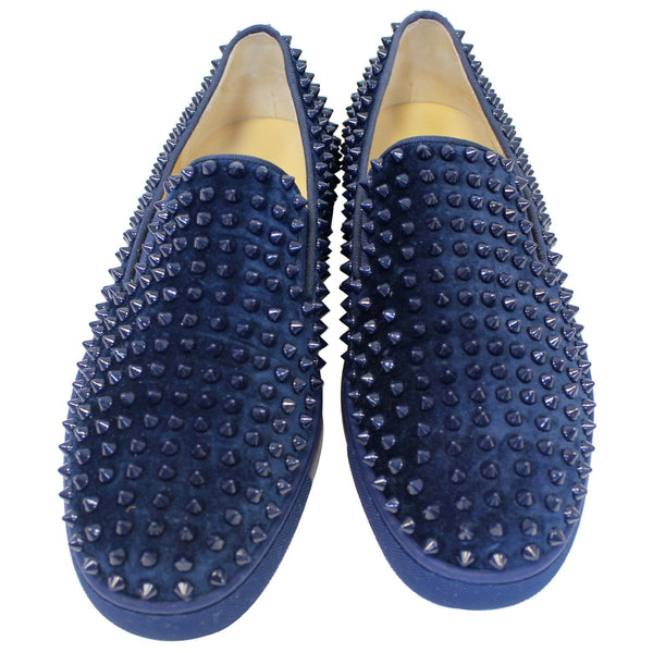 CHRISTIAN LOUBOUTIN Roller Suede Boat Sneaker Blue Size US 9-US