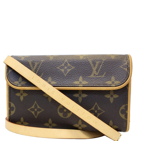 LOUIS VUITTON Pochette Florentine Monogram Canvas Waist Bag Brown