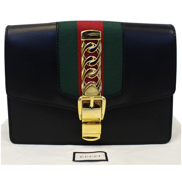 Gucci Belt Sylvie Calfskin Leather Bumbag Black - full view