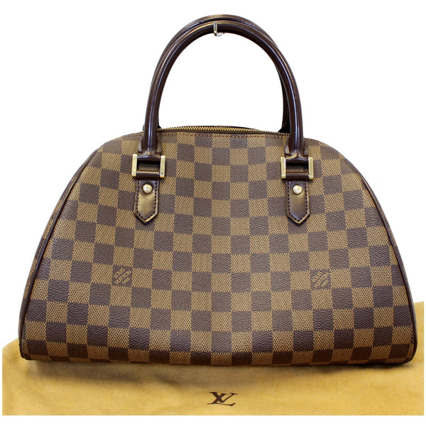 LOUIS VUITTON Ribera MM Damier Ebene Satchel Bag Brown-US