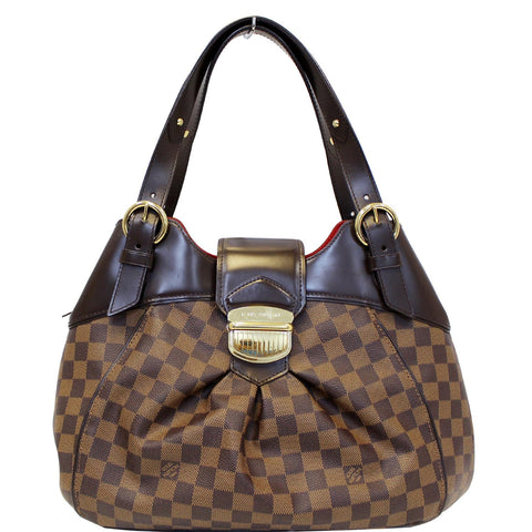 LOUIS VUITTON Sistina MM Damier Ebene Shoulder Bag Brown