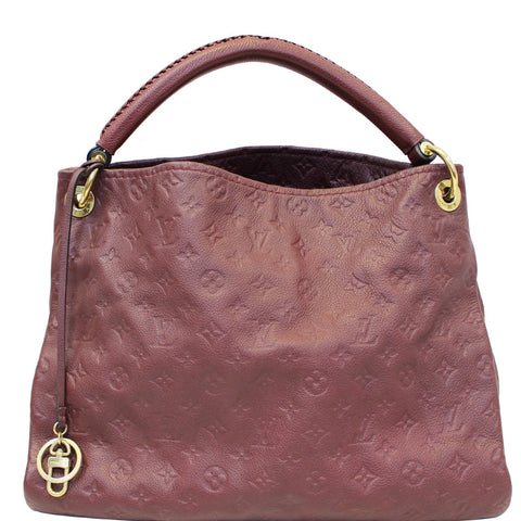 LOUIS VUITTON Artsy MM Monogram Empreinte Shoulder Bag Red