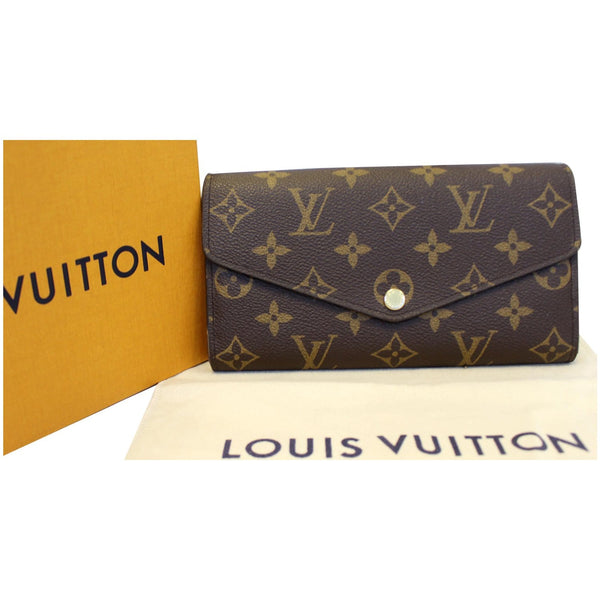 LOUIS VUITTON Sarah Monogram Canvas Wallet Brown