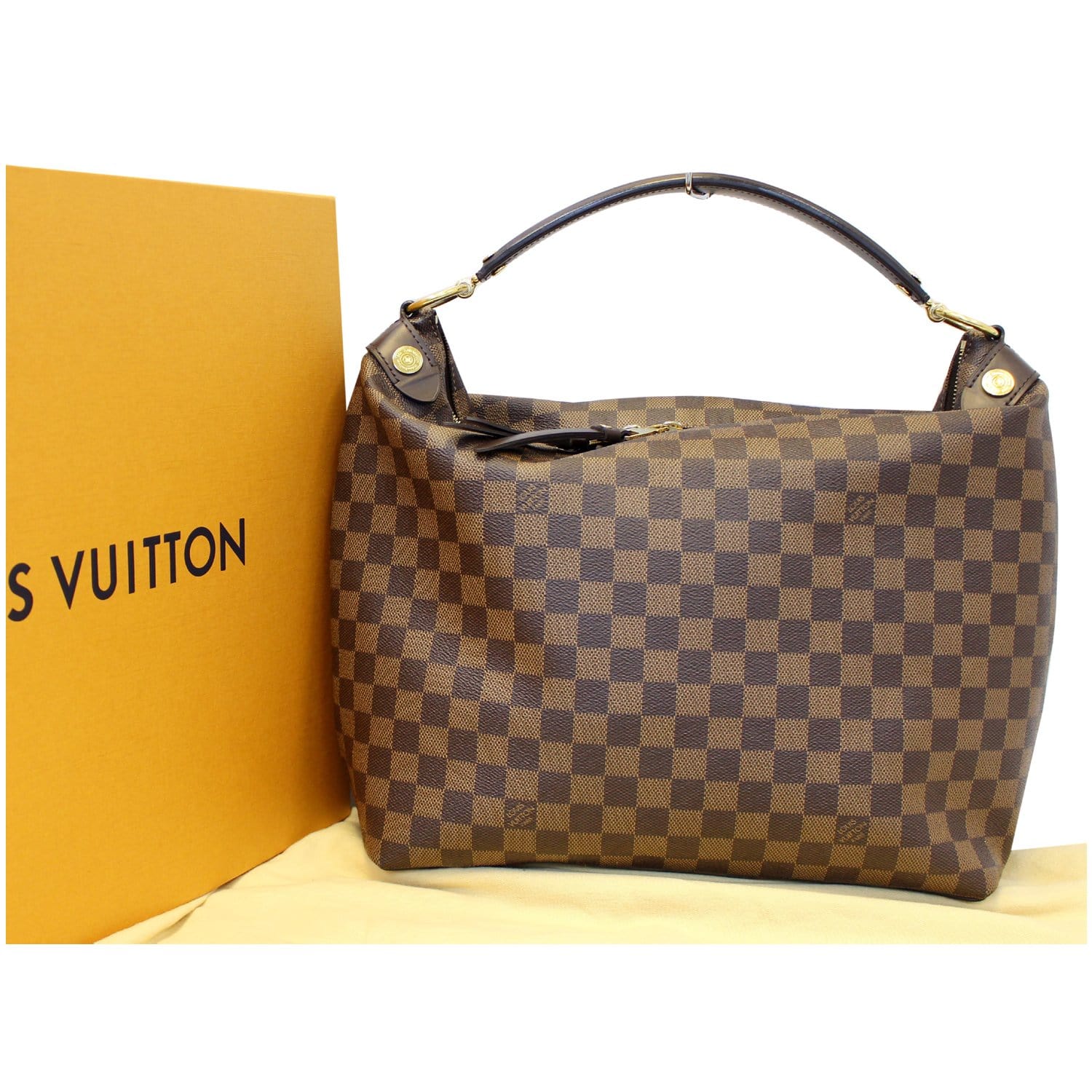 Duomo fabric handbag Louis Vuitton Brown in Cloth - 35236992