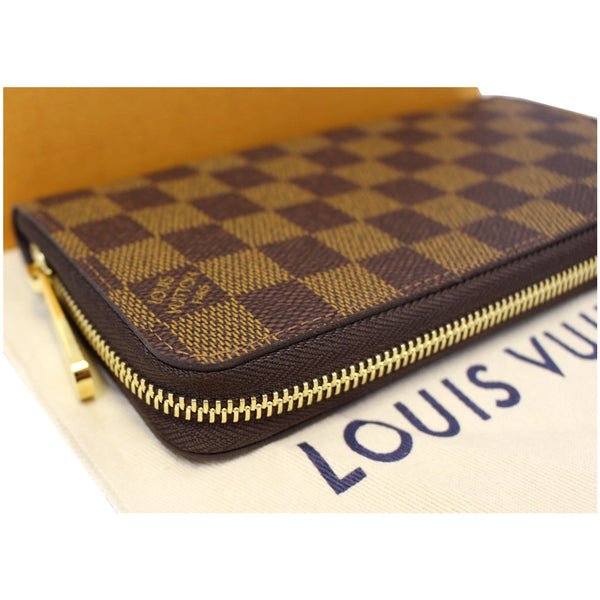 LOUIS VUITTON Zippy Damier Ebene Long Wallet Brown