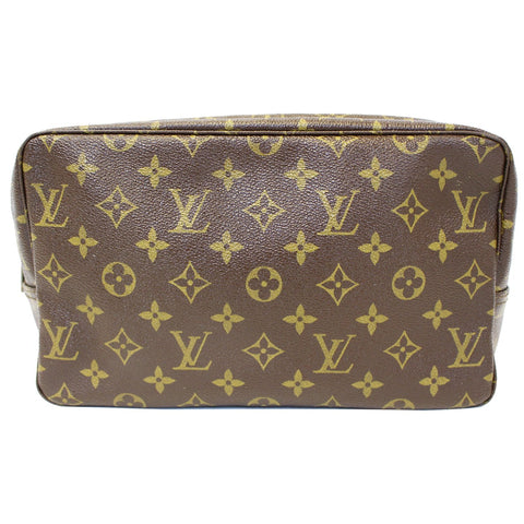 LOUIS VUITTON Trousse Toilette 28 Monogram Canvas Cosmetic Pouch Brown