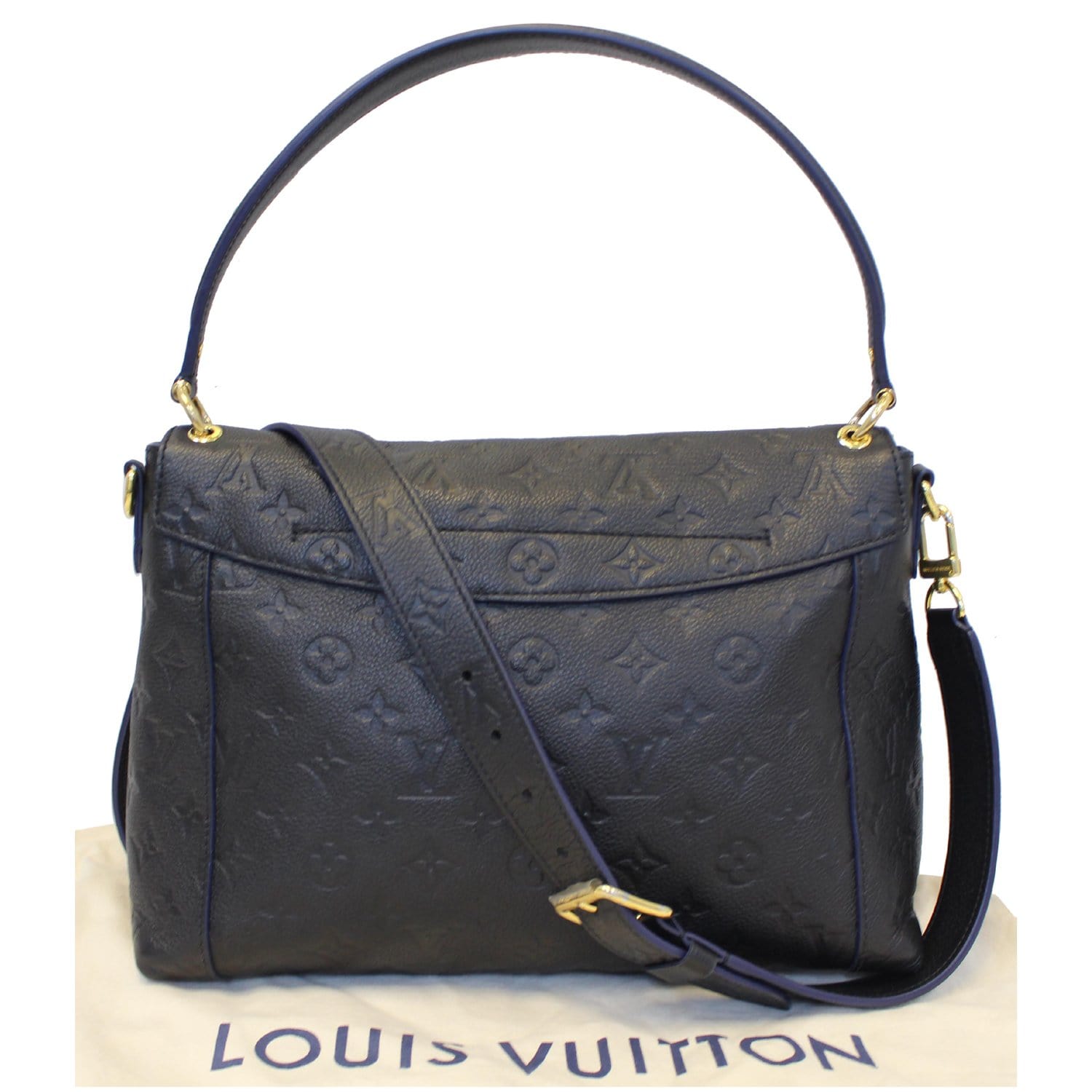 Louis Vuitton Black Monogram Empreinte Blanche MM Leather ref