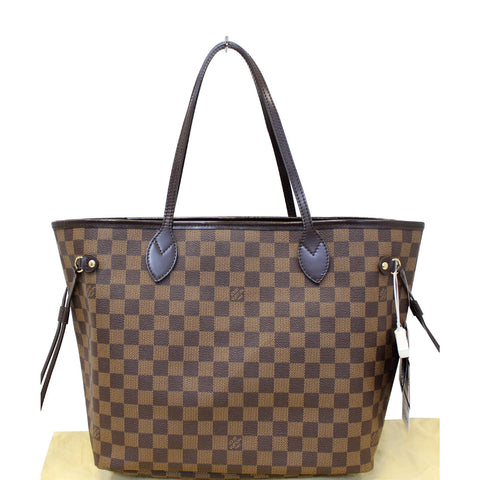 LOUIS VUITTON Neverfull MM Damier Ebene Tote Shoulder Bag