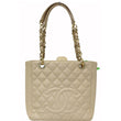 CHANEL PST Caviar Leather Petit Shopping Tote Bag Beige-US