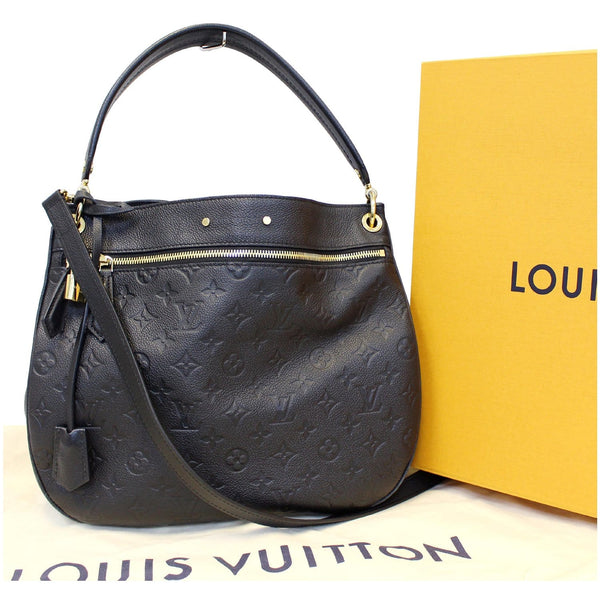 LOUIS VUITTON Spontini Empreinte Leather Shoulder Bag Black-US