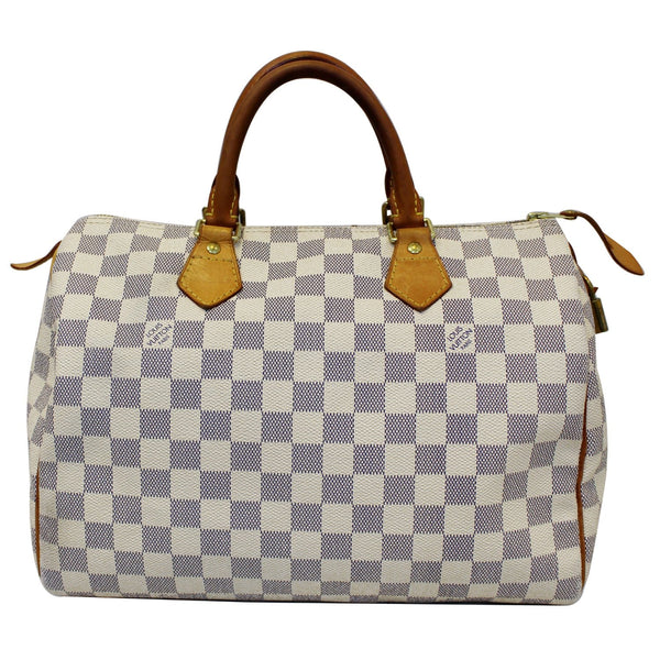 LOUIS VUITTON Speedy 30 Damier Azur Satchel Handbag-US