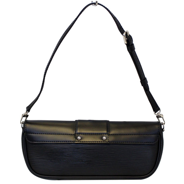 Louis Vuitton Montaigne Epi Leather Clutch Bag Black - lv strap
