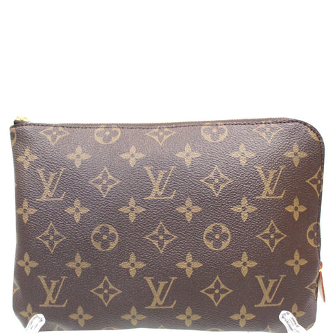 LOUIS VUITTON Etui Voyage PM Monogram Canvas Pouch Brown