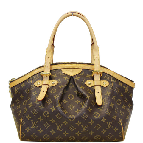 LOUIS VUITTON Tivoli GM Monogram Canvas Shoulder Satchel Bag Brown