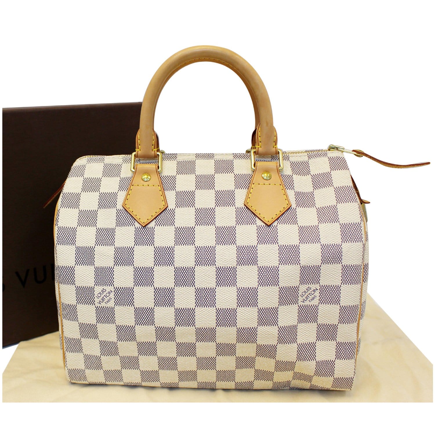 Authentic Louis Vuitton Speedy 25 Damier Ebene Satchel Handbag TR3152  France