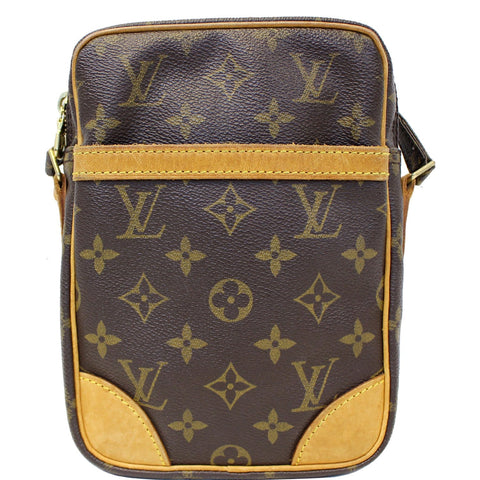 LOUIS VUITTON Danube Monogram Canvas Crossbody Bag Brown