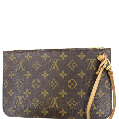 LOUIS VUITTON Pochette Wristlet Pouch Monogram Canvas Neverfull GM