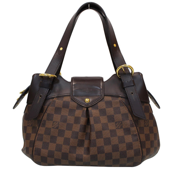 LOUIS VUITTON Sistina PM Damier Ebene Shoulder Bag Brown