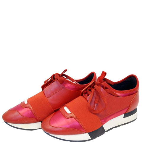 BALENCIAGA Race Runner Low-Top Sneakers Red - Final Sale