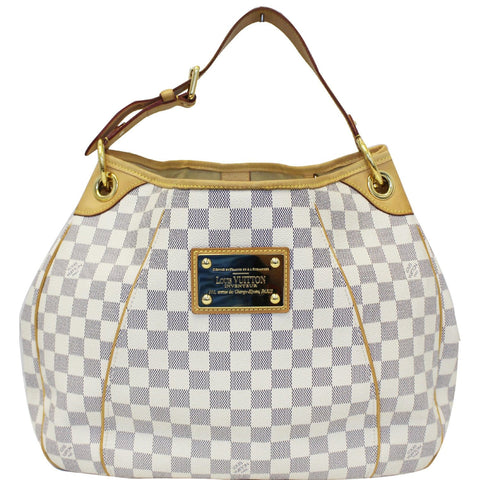 LOUIS VUITTON Galliera PM Damier Azur Shoulder Bag White