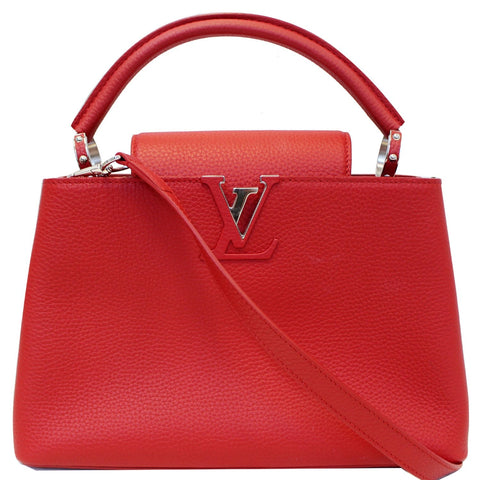 LOUIS VUITTON Capucines PM Taurillon Leather Shoulder Bag Scarlet - 15% OFF