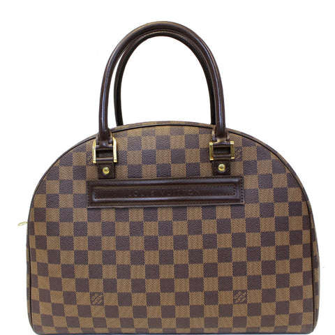 LOUIS VUITTON Nolita Damier Ebene Satchel Bag Brown