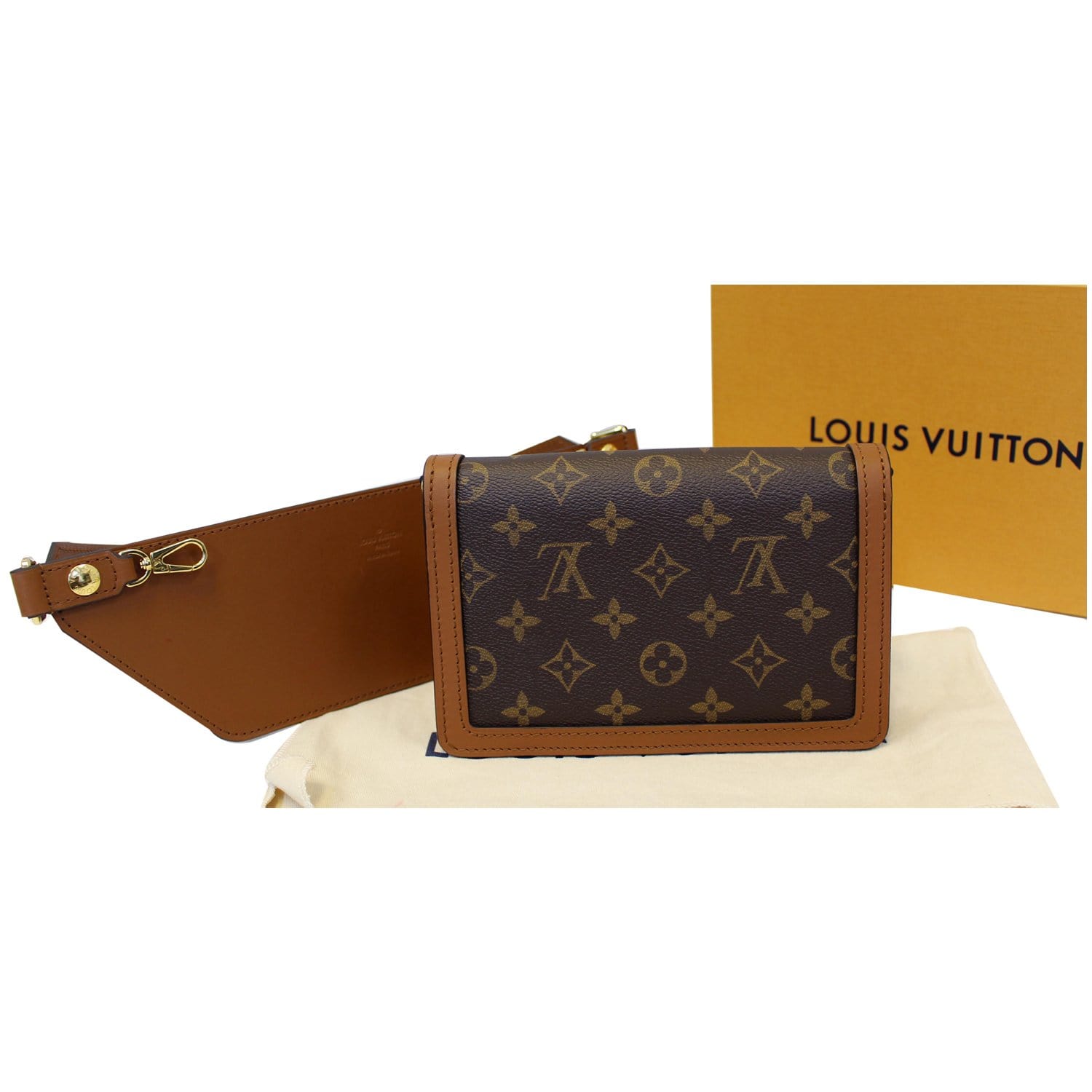Louis Vuitton Dauphine Hobo Reverse Monogram Canvas PM Brown 1684081