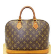 LOUIS VUITTON Alma Monogram Canvas Satchel Bag Brown-US