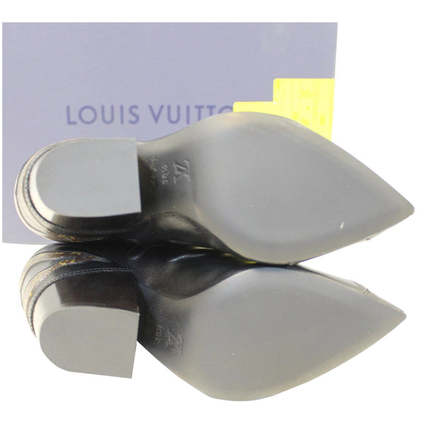 Bottom 2 Lv Fireball Leather Monogram Ankle Boots