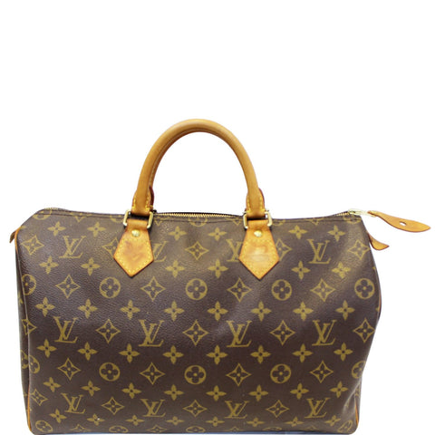 LOUIS VUITTON Speedy 35 Monogram Canvas Satchel Bag