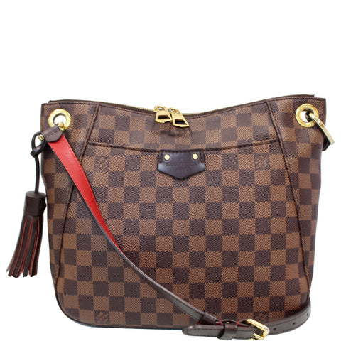 LOUIS VUITTON South Bank Besace Damier Ebene Crossbody Bag Brown