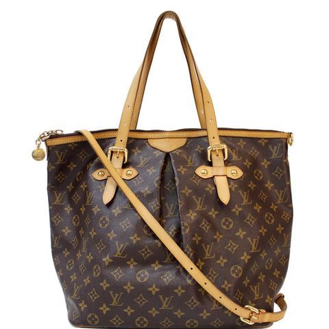 LOUIS VUITTON Palermo GM Monogram Canvas Tote Shoulder Bag Brown