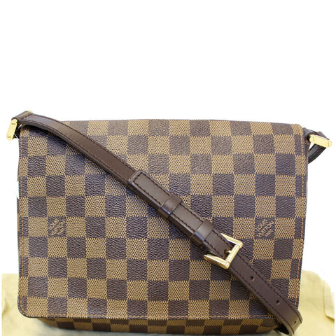 LOUIS VUITTON Musette Tango Damier Ebene Short Strap Shoulder Bag