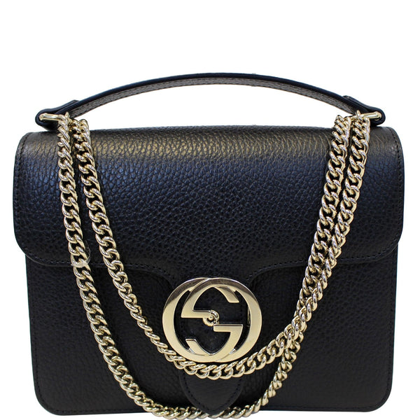 Gucci Crossbody Bag Interlocking GG Leather Black